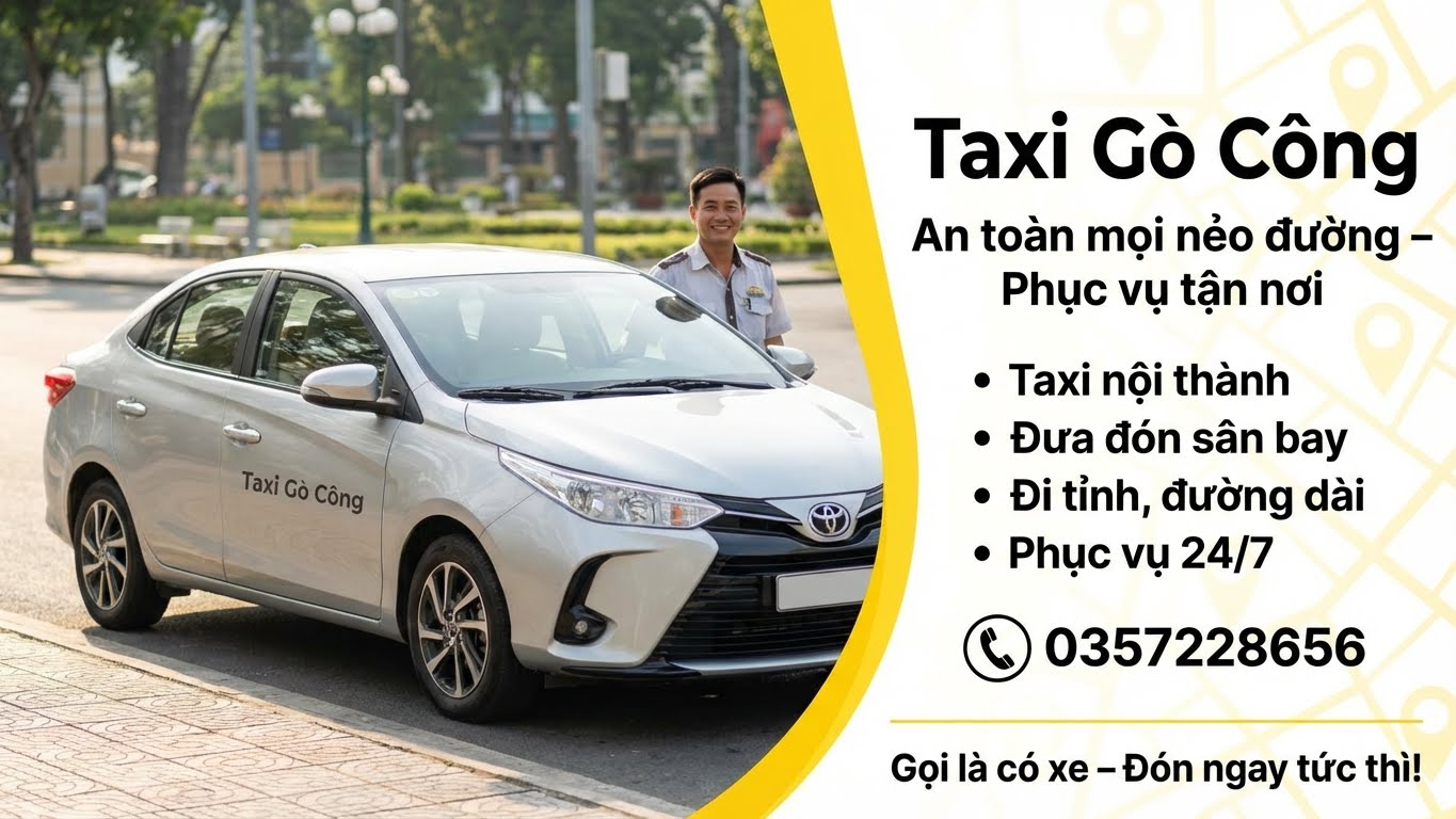 Đội xe Taxi Gò Công hiện đại phục vụ khách hàng
